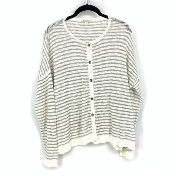Eileen Fisher Sweaters - Eileen Fisher Lightweight Cardigan Gray White